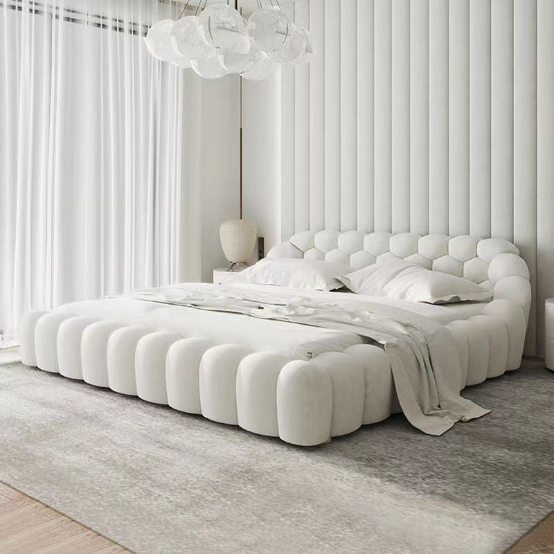 Stone King Size Fabric Bed Frame