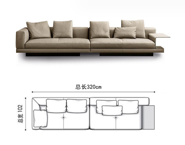 Bonilla 4 Seater Leather Sofa