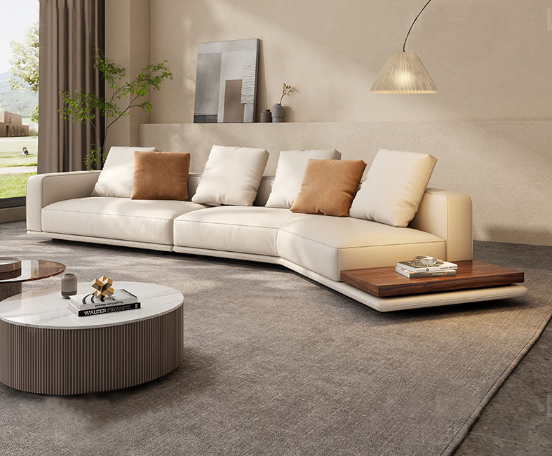 Merritt 4 Seater Leather L-Shape Sofa