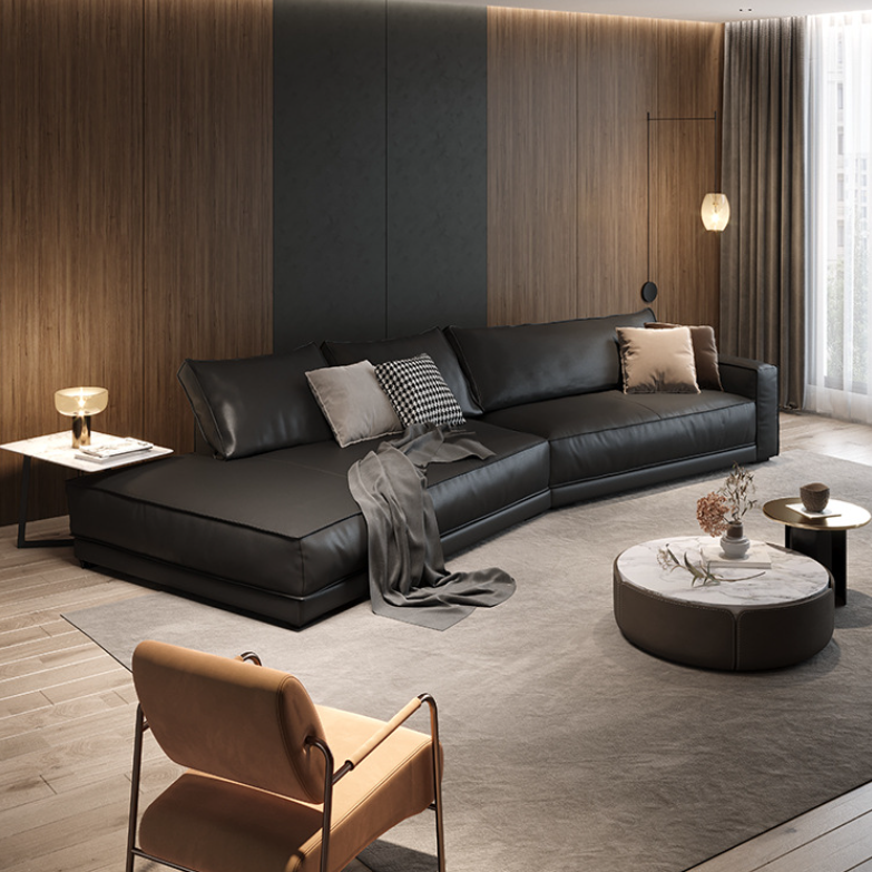 Fitzpatrick 4 Seater Italian Leather Sofa