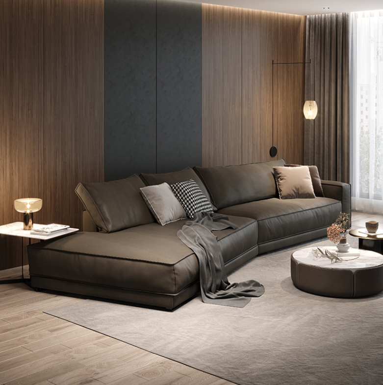 Fitzpatrick 4 Seater Italian Leather Sofa