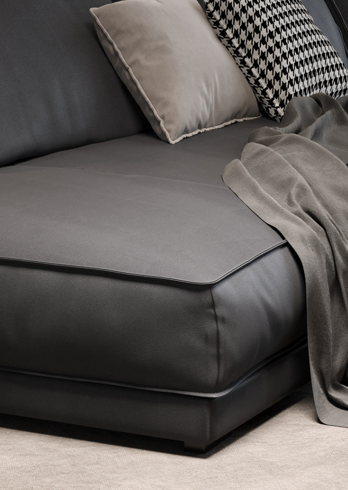 Fitzpatrick 4 Seater Italian Leather Sofa