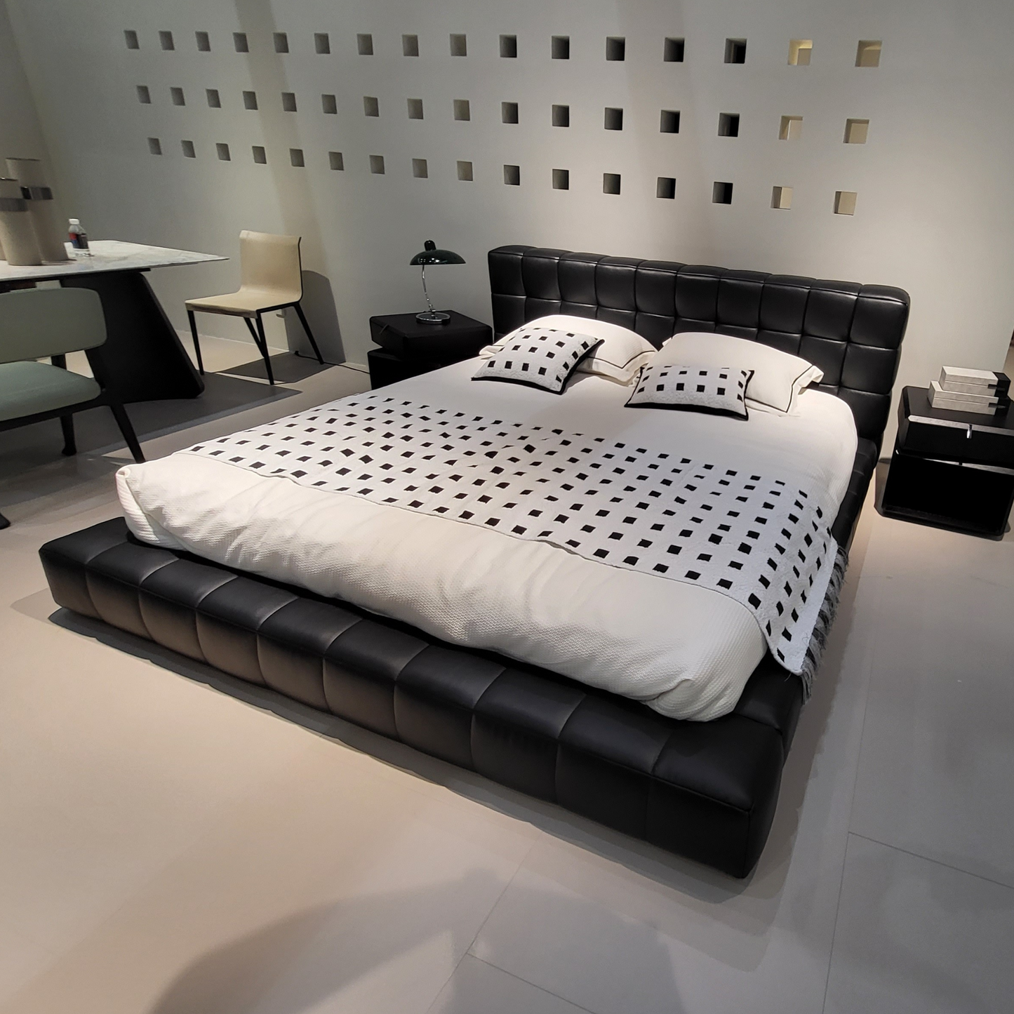 Gibbs King Size Leather Bed Frame