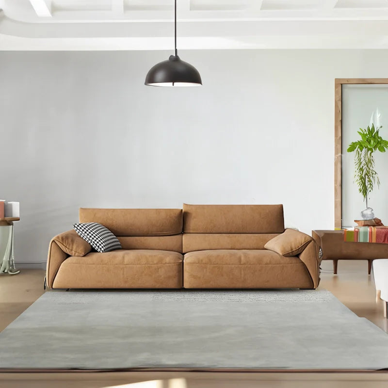 Brown fabric sofa: Become one with nature again