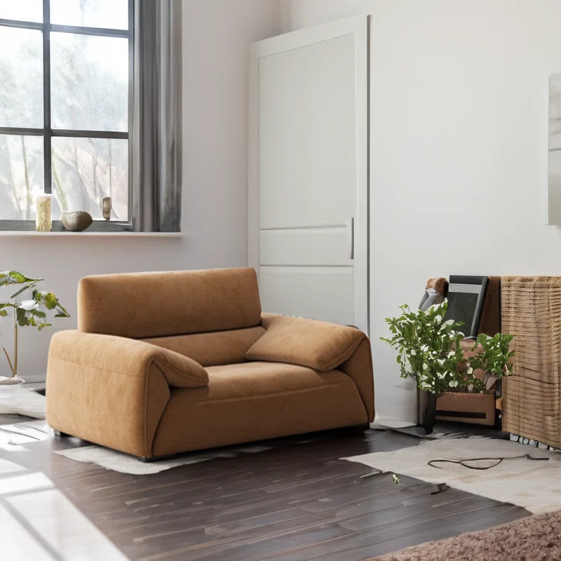 Brown fabric sofa: Become one with nature again