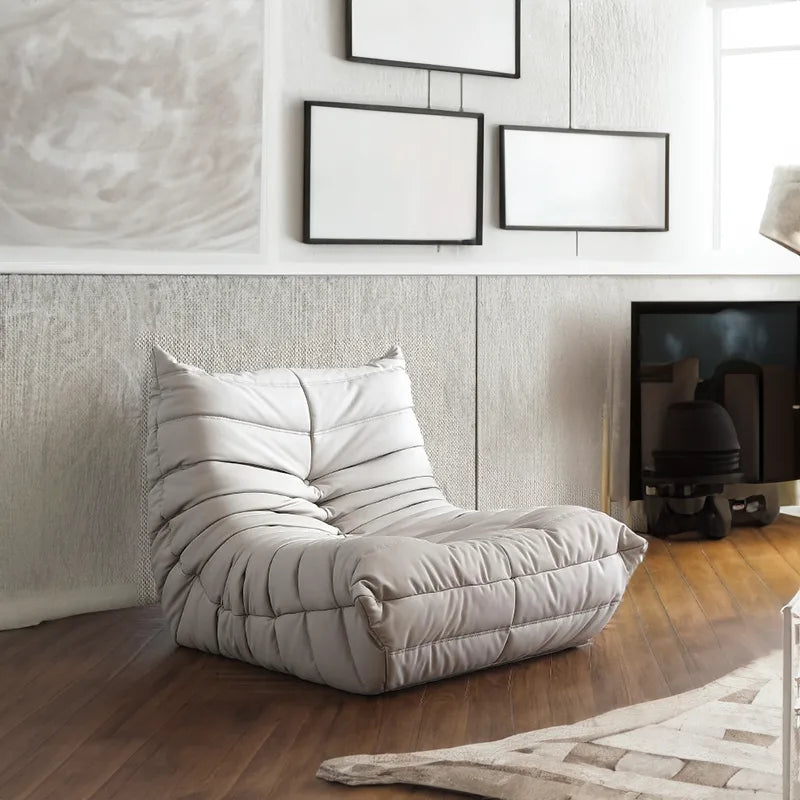 White accent chair with fabric upholstery: A whimsically relaxing piece for any stylish home
