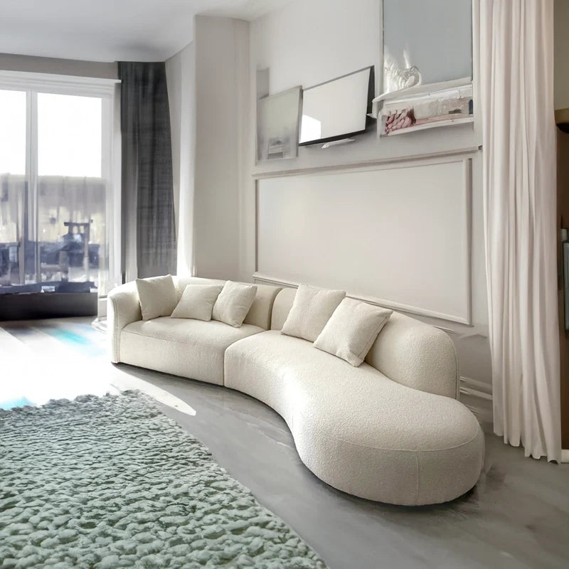Carson 4 Seater Bouclé L-Shape Sofa