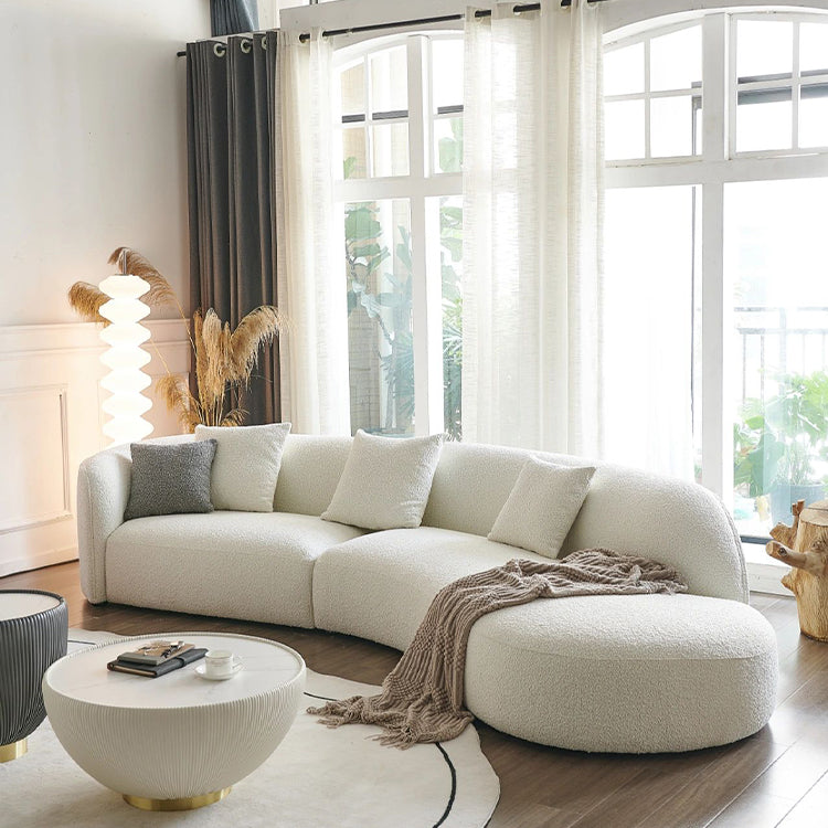 Carson 4 Seater Bouclé L-Shape Sofa