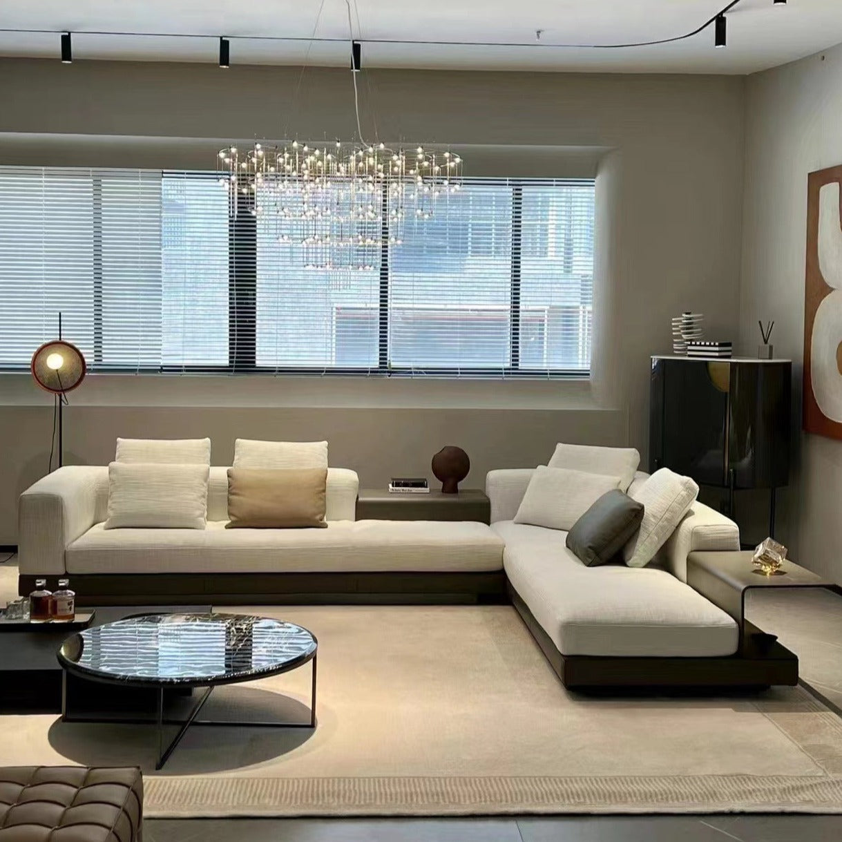 Hull 6 Seater Fabric L-Shape Sofa