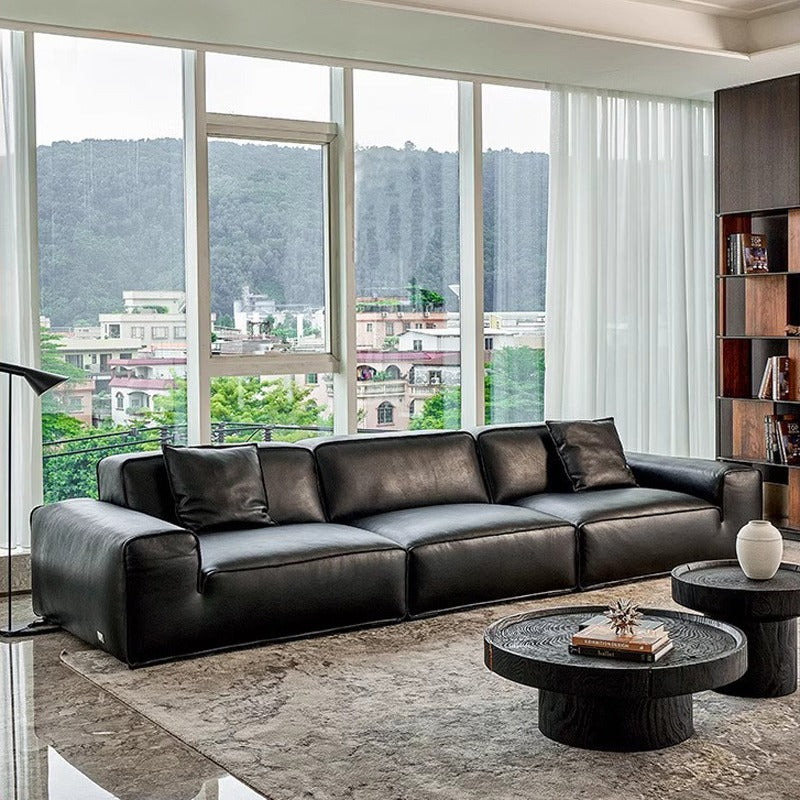 Bentley 6 Seater Italian Leather Sofa