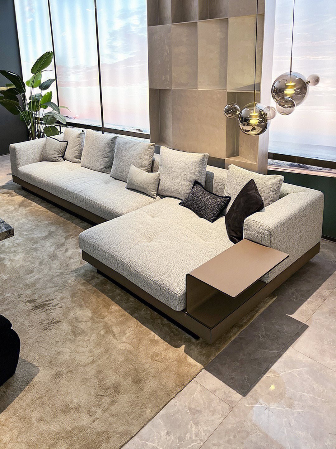 Hull 6 Seater Fabric L-Shape Sofa