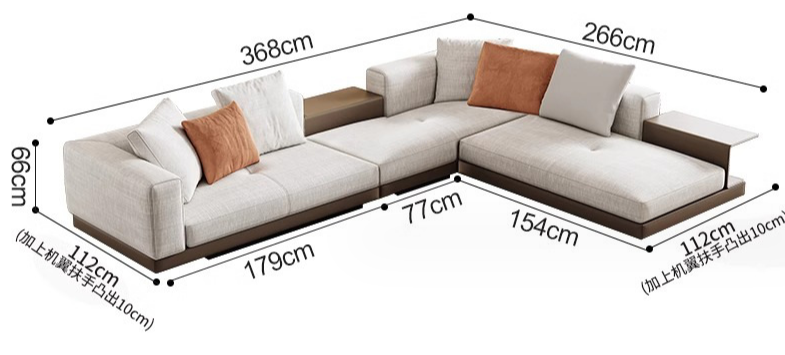 Hull 6 Seater Fabric L-Shape Sofa