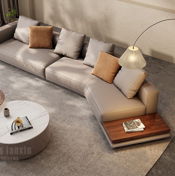 Merritt 4 Seater Leather L-Shape Sofa