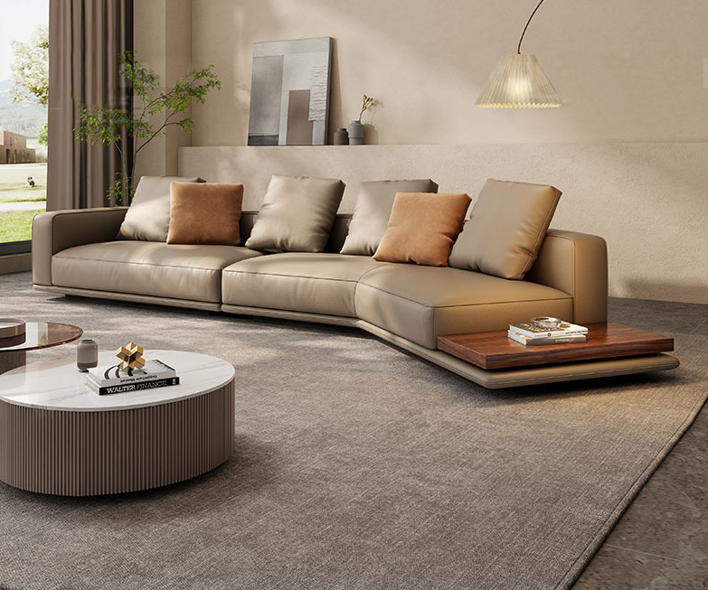 Merritt 4 Seater Leather L-Shape Sofa