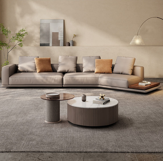 Merritt 4 Seater Leather L-Shape Sofa