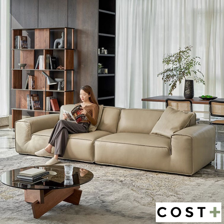 Bentley 6 Seater Italian Leather Sofa