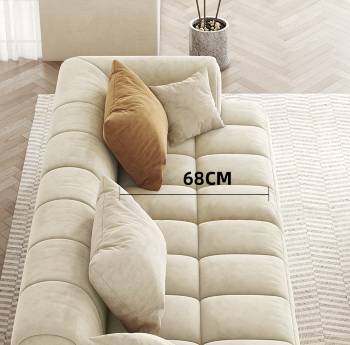 Wade 3 Seater Fabric Sofa