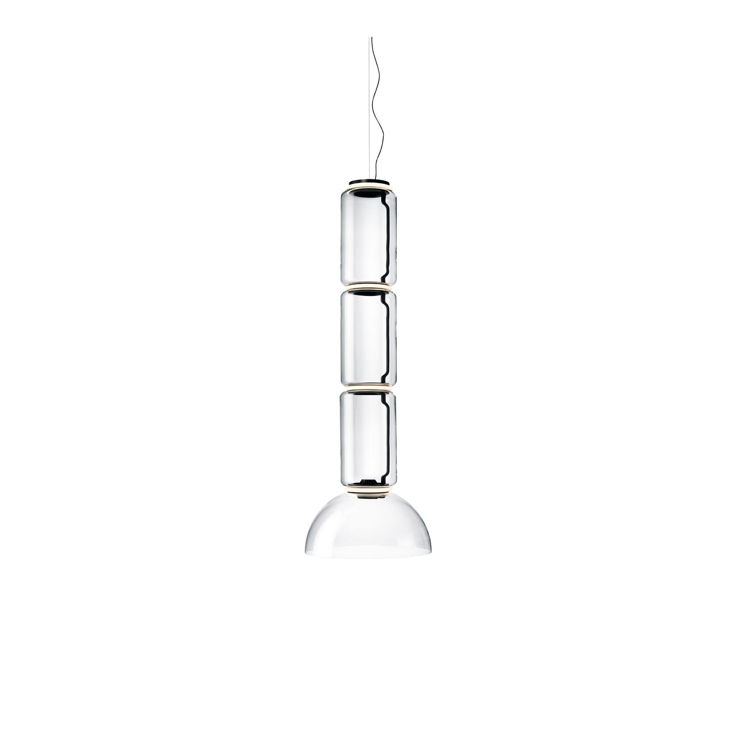 The key to his design of the extraordinary Noctambule Style Pendant Light was, â€œtransparency and the idea of glass.