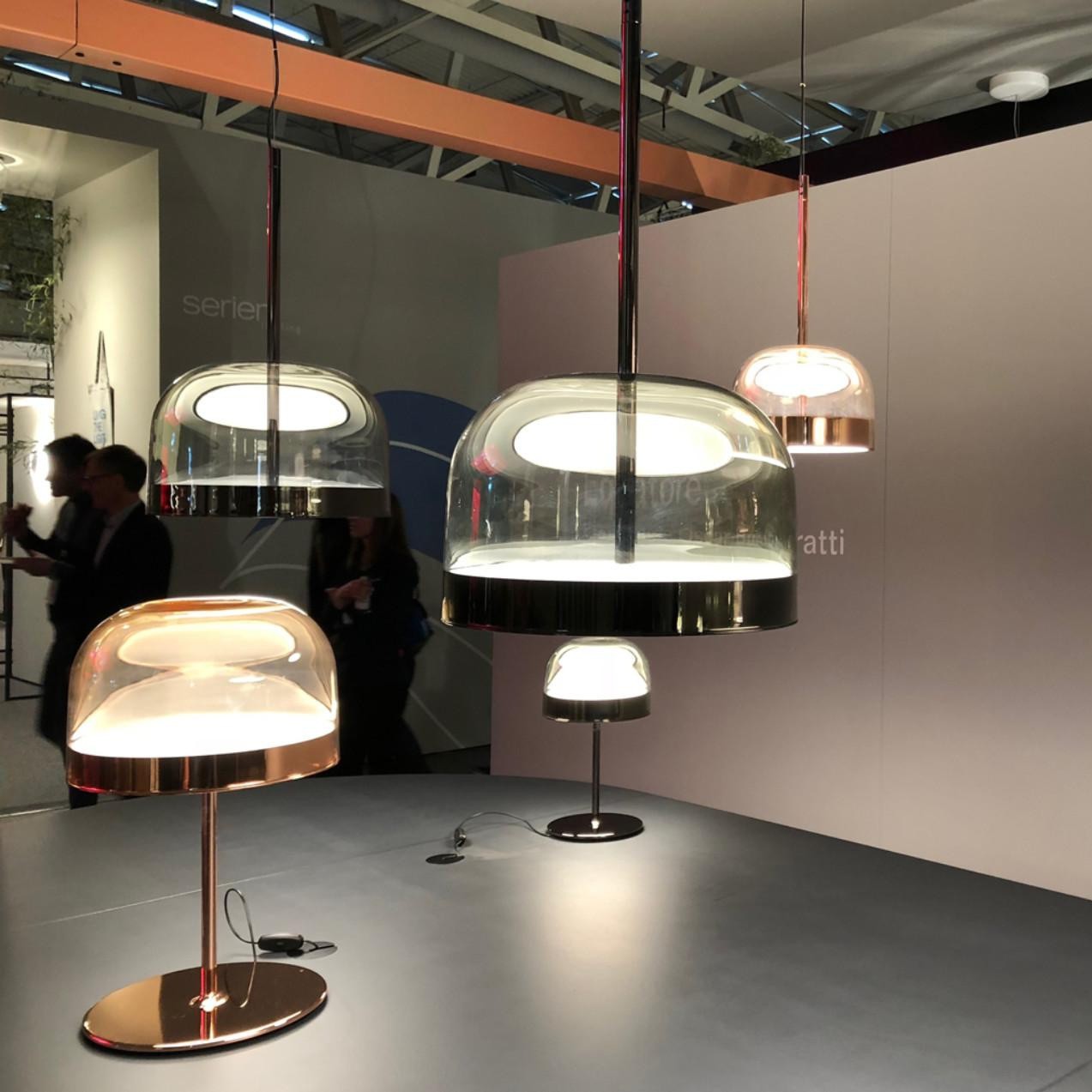Austin is a contemporary reinterpretation of the classic lamp with a glass shade.