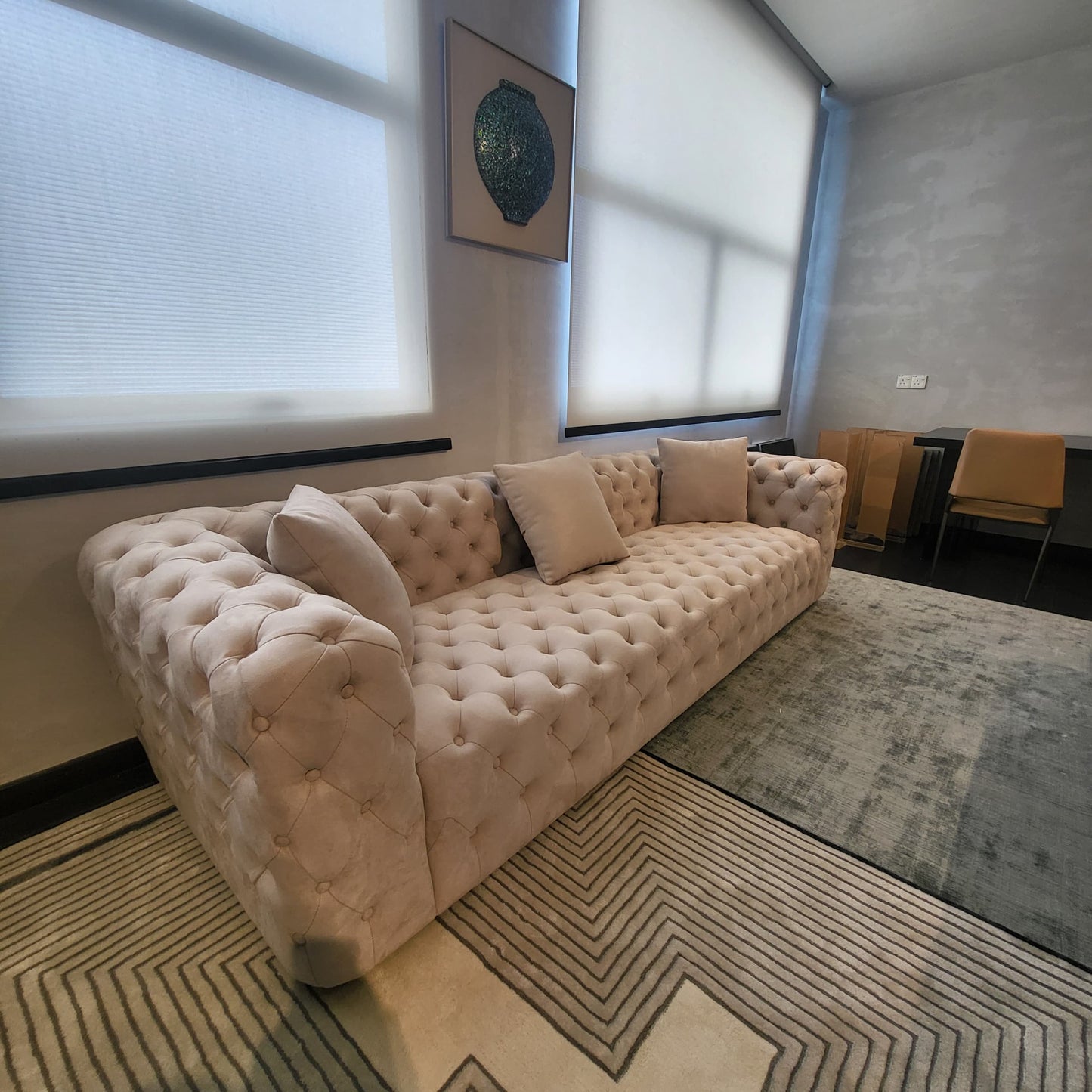 Grimes 3 Seater Fabric Sofa