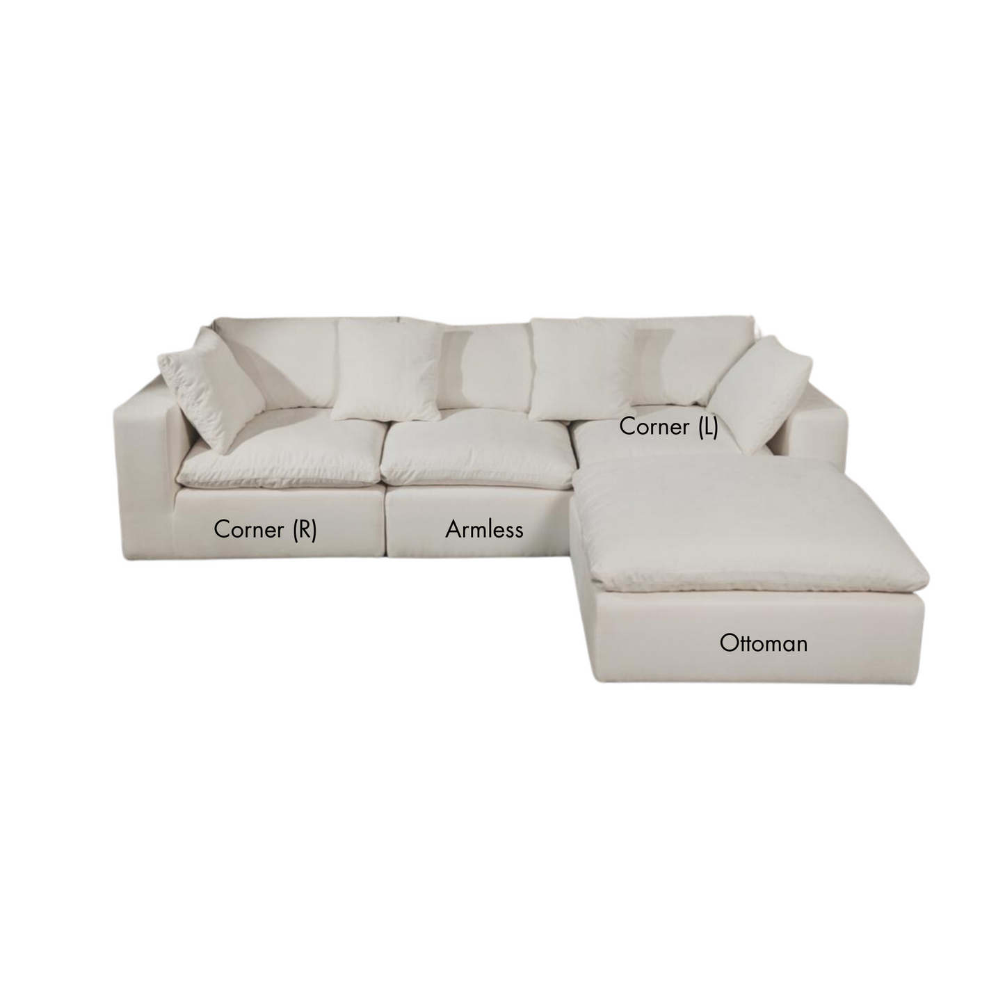 Humphrey 1 Seater Fabric Modular Sofa