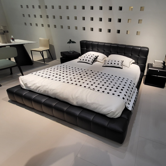 Gibbs King Size Leather Bed Frame