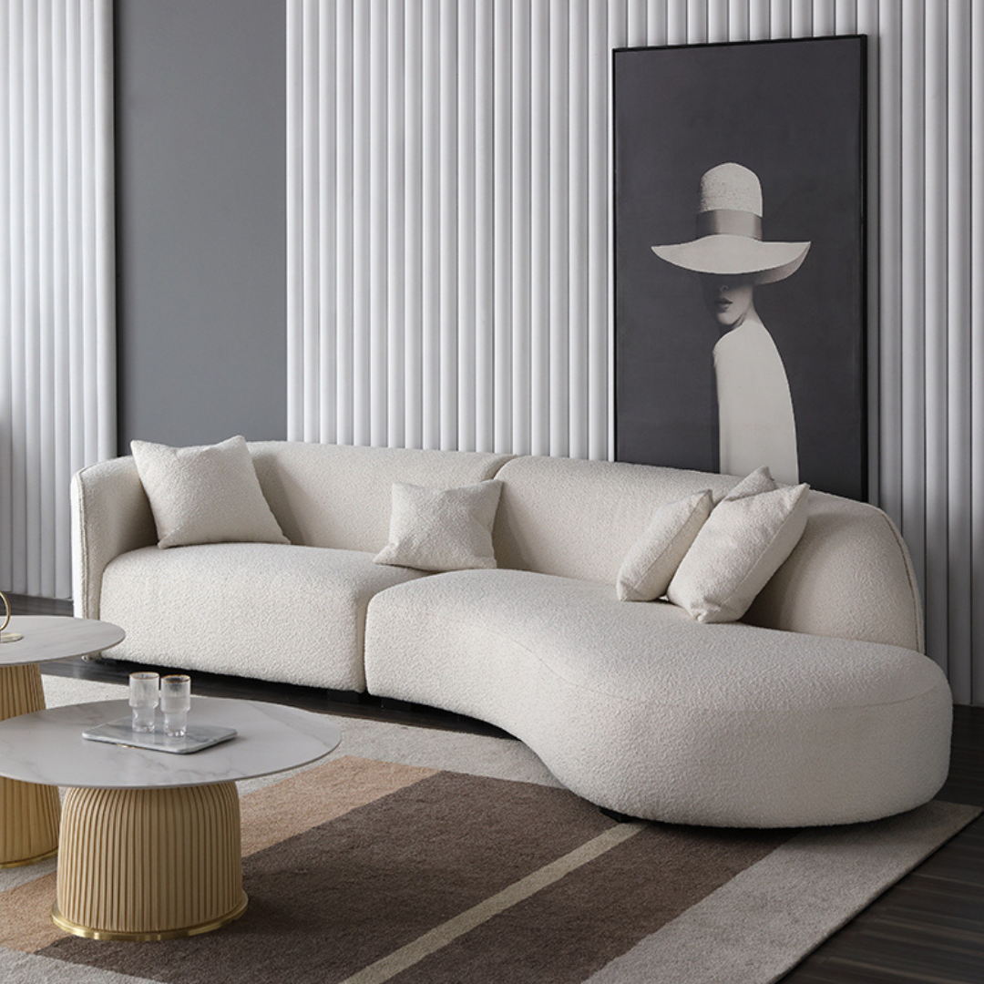 Carson 4 Seater Bouclé L-Shape Sofa